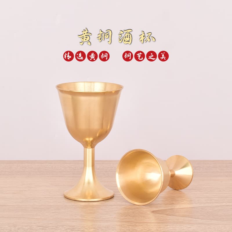 Brass cups, small wine cups for offerings, stemmed shot glasses, holy water cups, direct from manufacturer.