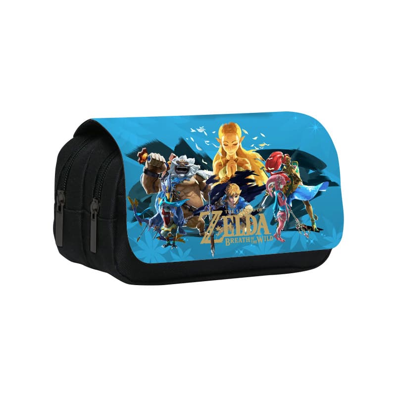 Legend of Zelda peripheral pencil bag personalized student stationery box new Zelda double zipper pencil bag