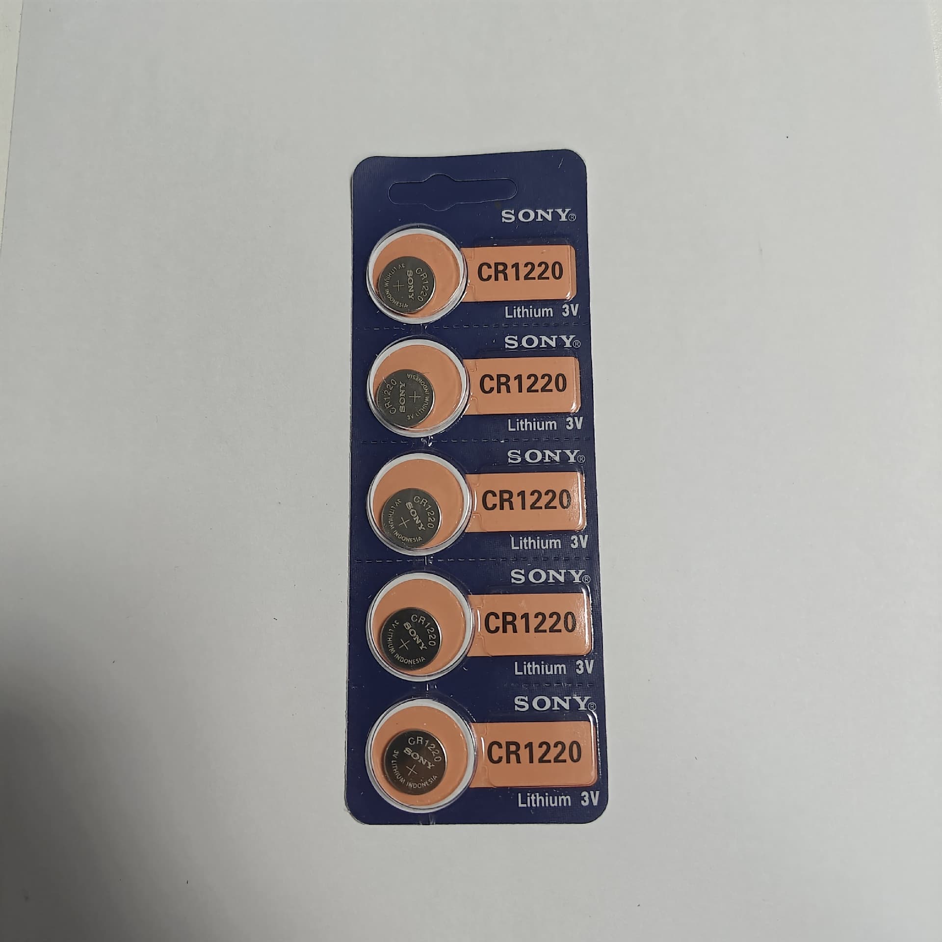 Wholesale Original Sony CR1220 Coin Cell Battery for Radio, Remote Control, Electronic Alarm Clock