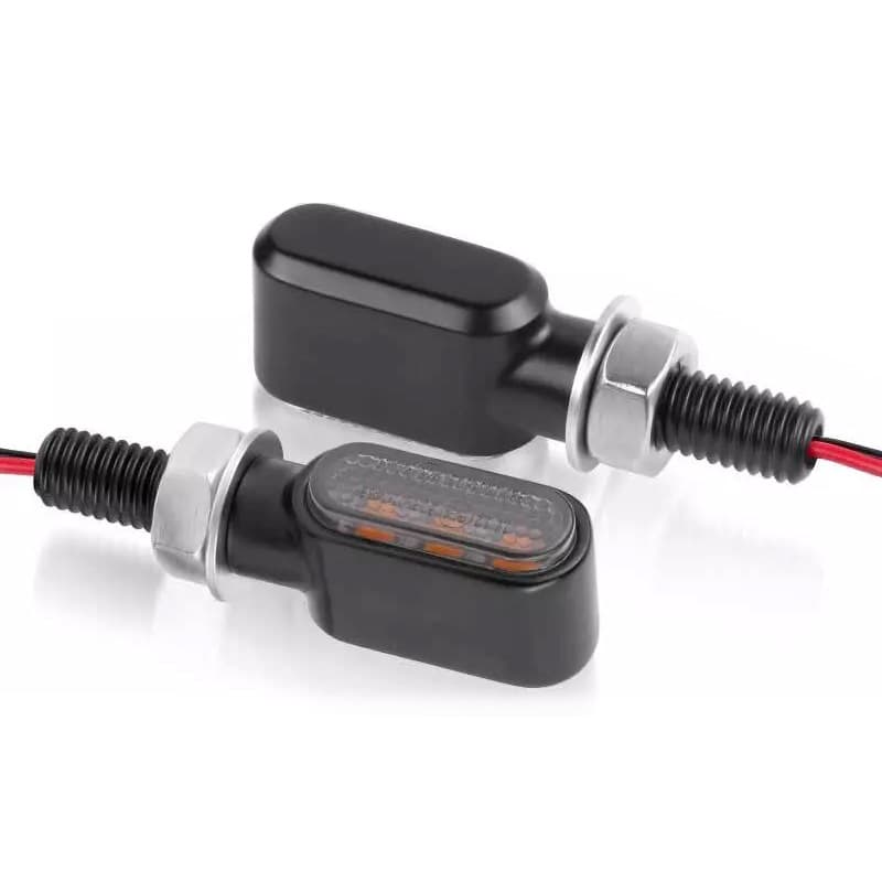 Motorcycle Modification Accessories Universal Metal Mini 3-LED Turn Signal Indicator Light