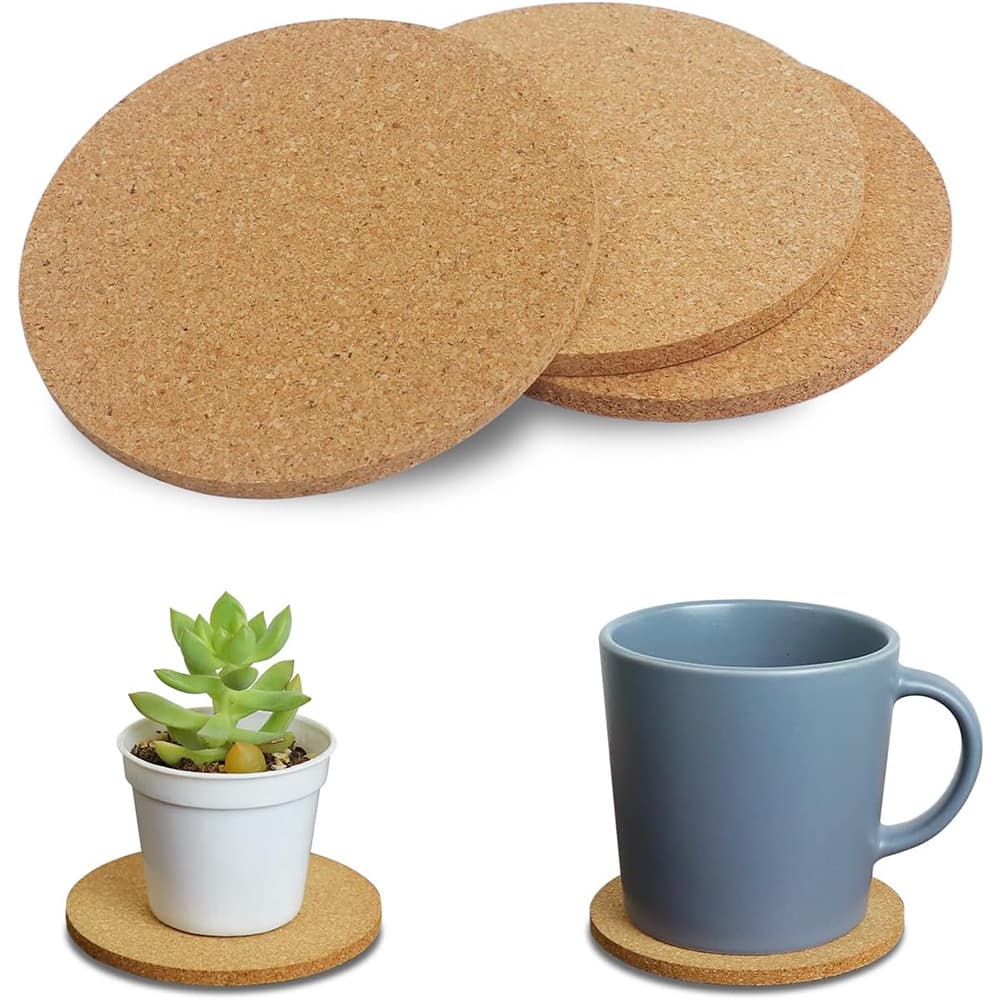 Cross-border Cork Coaster Plant Water Absorbent Mat for Cups and Potted Plants Drink Coaster Heat Insulation Pad