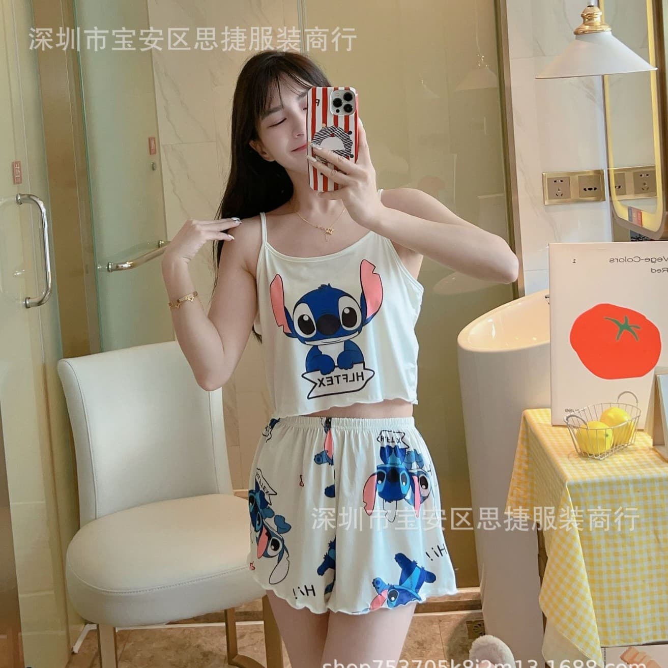 2026 New Pajamas Women Summer Camisole Milk Silk Sleepwear Homewear Factory Direct