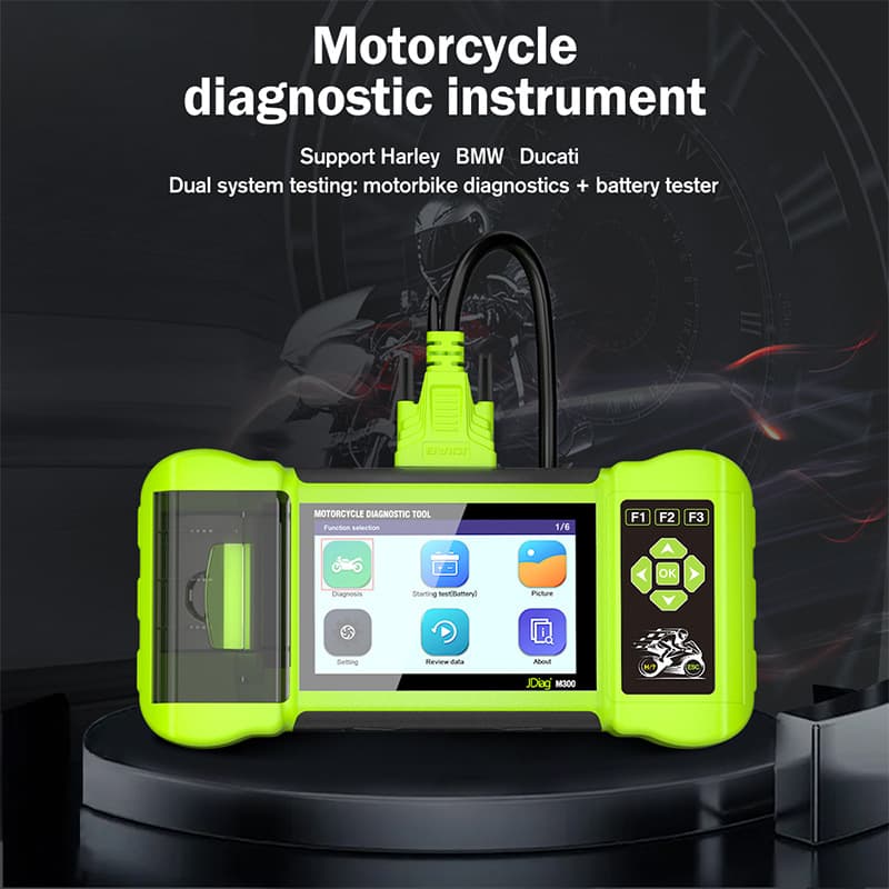 JDiag Factory M300 Handheld Diagnostic Tester for Harley, Ducati, BMW Smart Heavy Motorcycle Diagnostic Tool