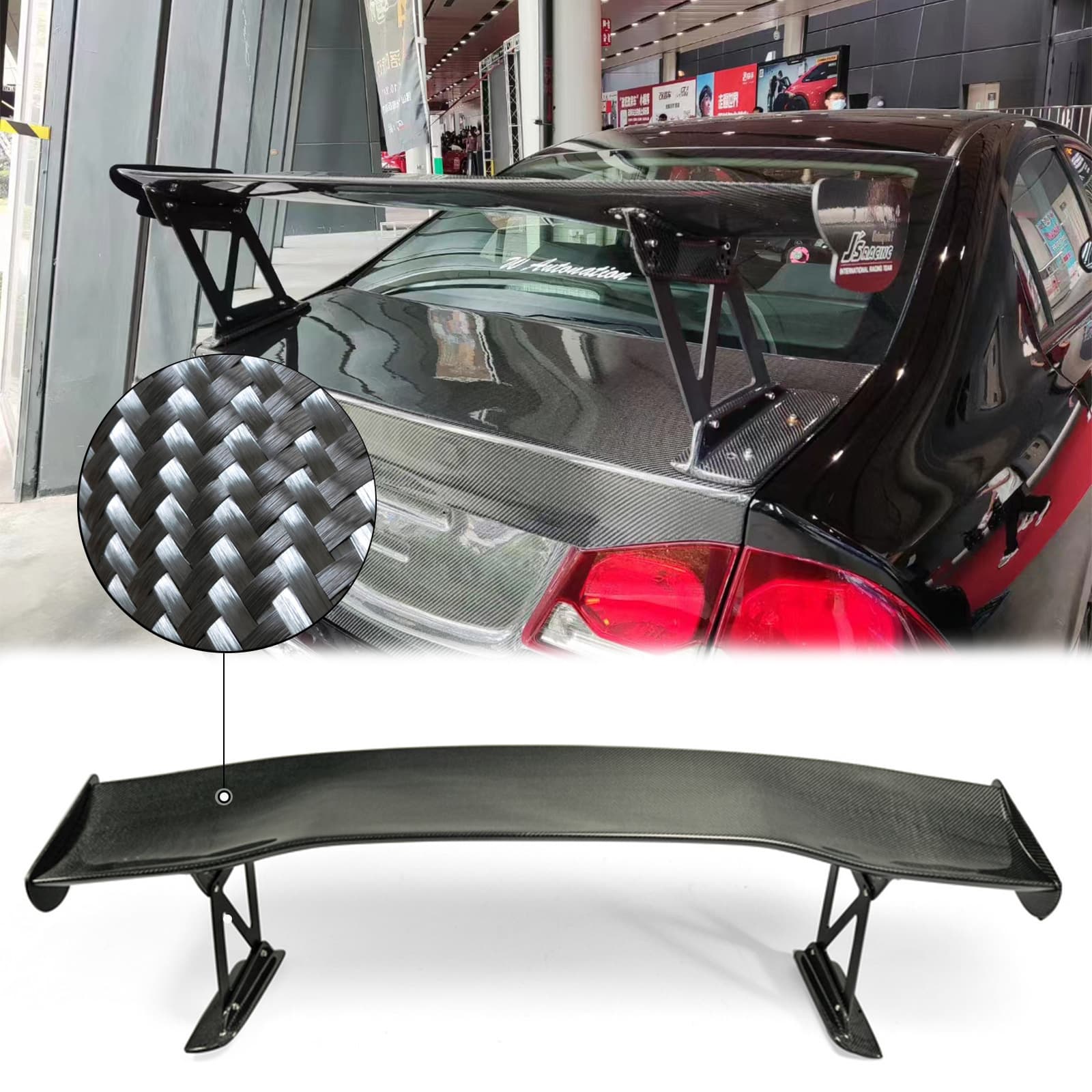 Universal Carbon Fiber GT Spoiler Lip for Honda Civic FD2