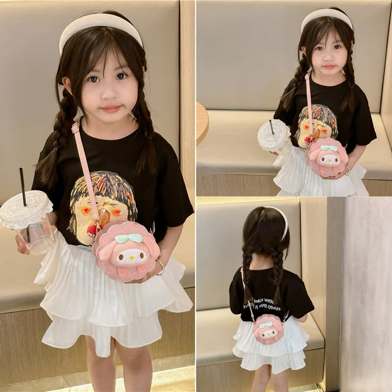 2025 New Children's Bags Internet Popular Style Girls Baby Plush Messenger Bag Boys and Girls Cute Princess Satchel