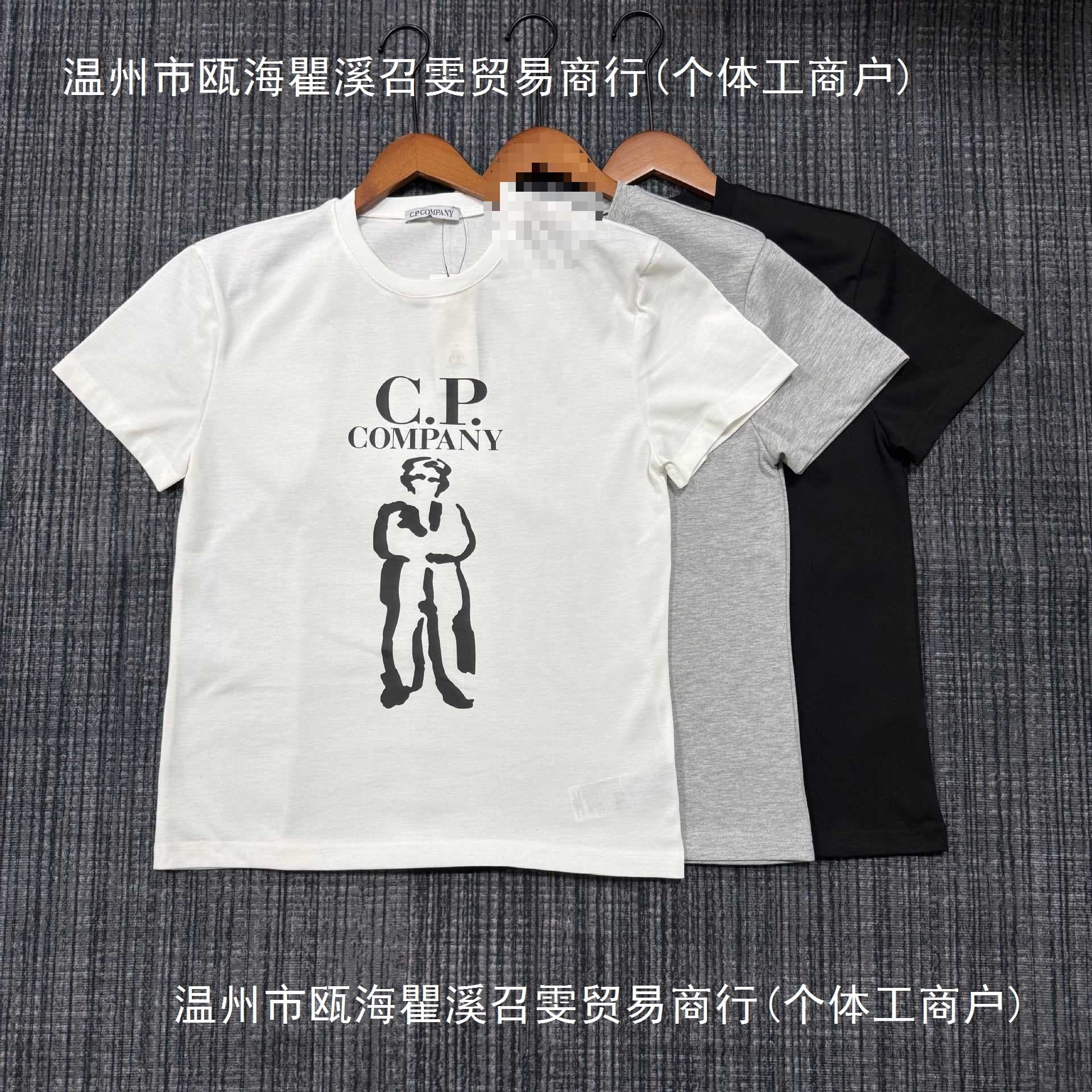 New C.P COMPANY Summer American Korean Style Casual Round Neck Pullover Short Sleeve T-Shirt for Men and Women