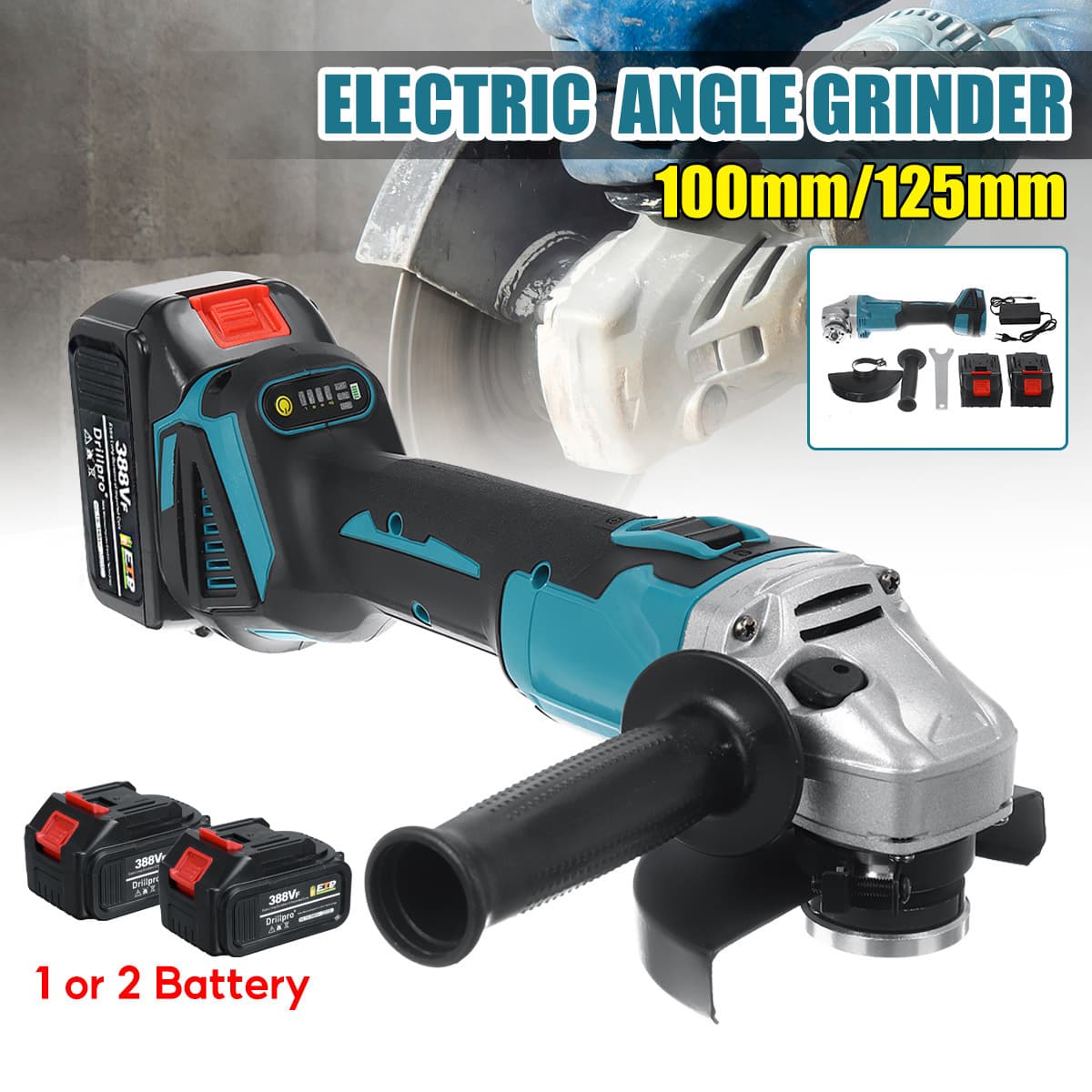 Wireless Brushless Lithium Electric Angle Grinder Multi-function Cutting Polishing Machine Charging Grinding Hand Grinder