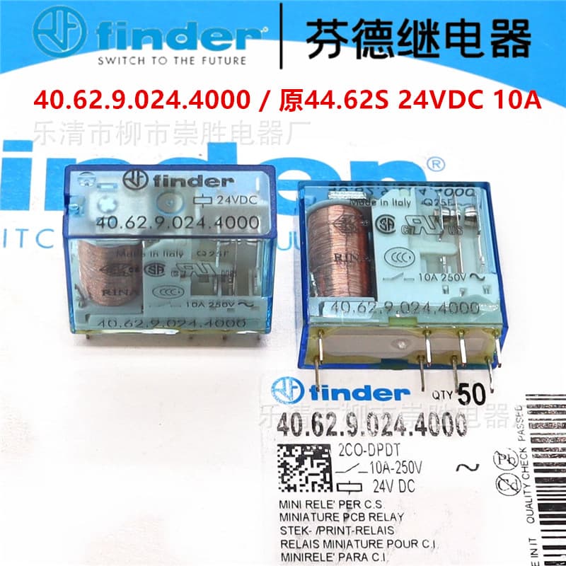 Original Finder Relay 40.62.9.024.4000 (formerly 44.62S) 24VDC 10A