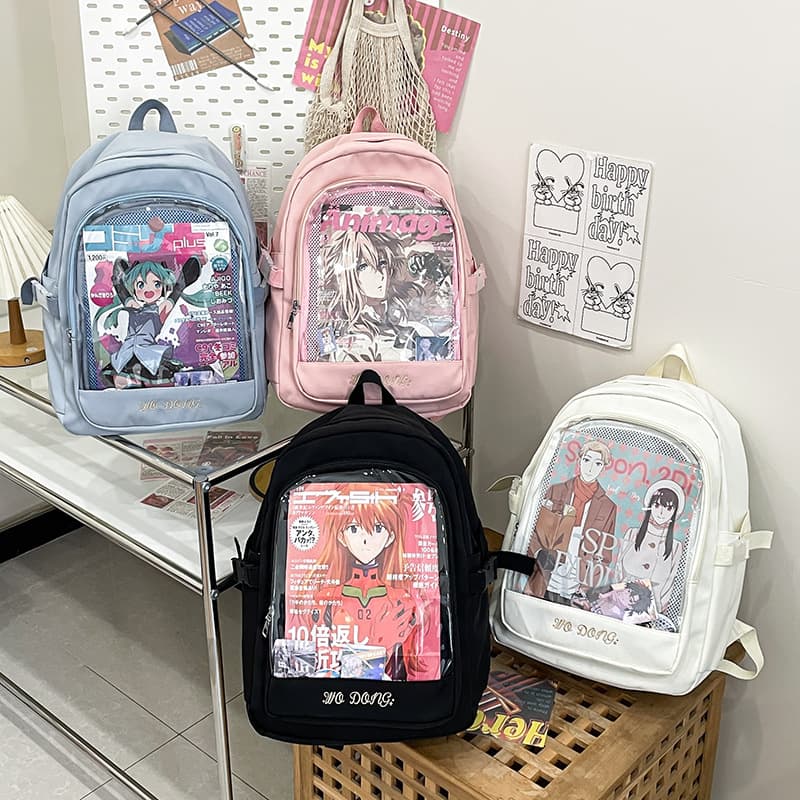 Cotton Doll Outing Bag Daily Versatile 40cm Two-Dimensional Transparent Pain Bag Cute Soft Girl College Style Student Book
