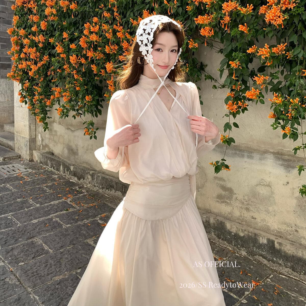 Clearance Sale, No Returns or Exchanges. 2026 Romantic Encounter Summer French Chic V-Neck Tie Long-Sleeve Chiffon Blouse for Women