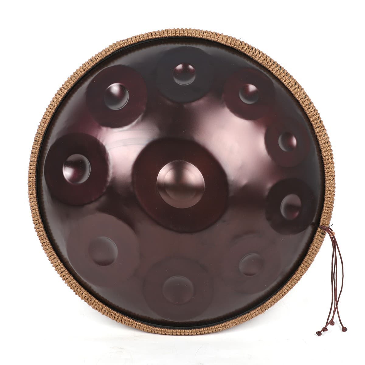 Percussion Handpan Drum Standard Brown 22-inch D Minor Kurd Handpan Drum Hang