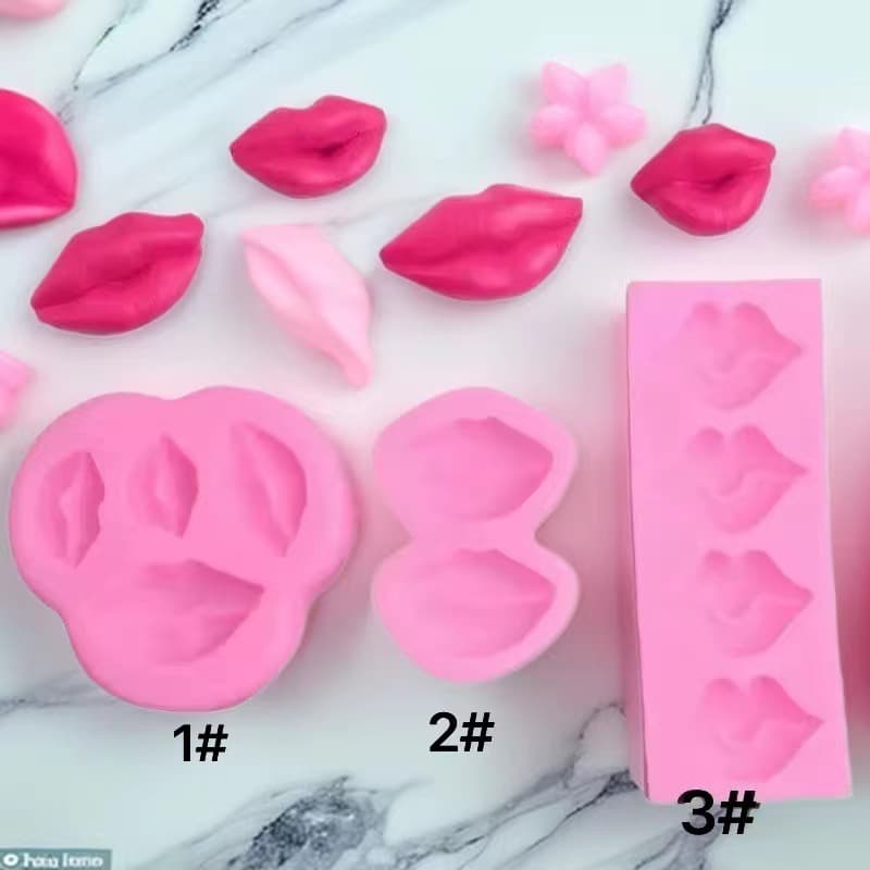 Cross-border Sexy Red Lips Mouth Kiss DIY Baking Tool Lip Silicone Mold Fondant Chocolate Liquid Mold