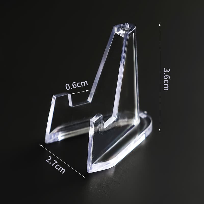 Transparent small coin display stand, commemorative coin and medal display stand, small round box, small square box, triangular stand