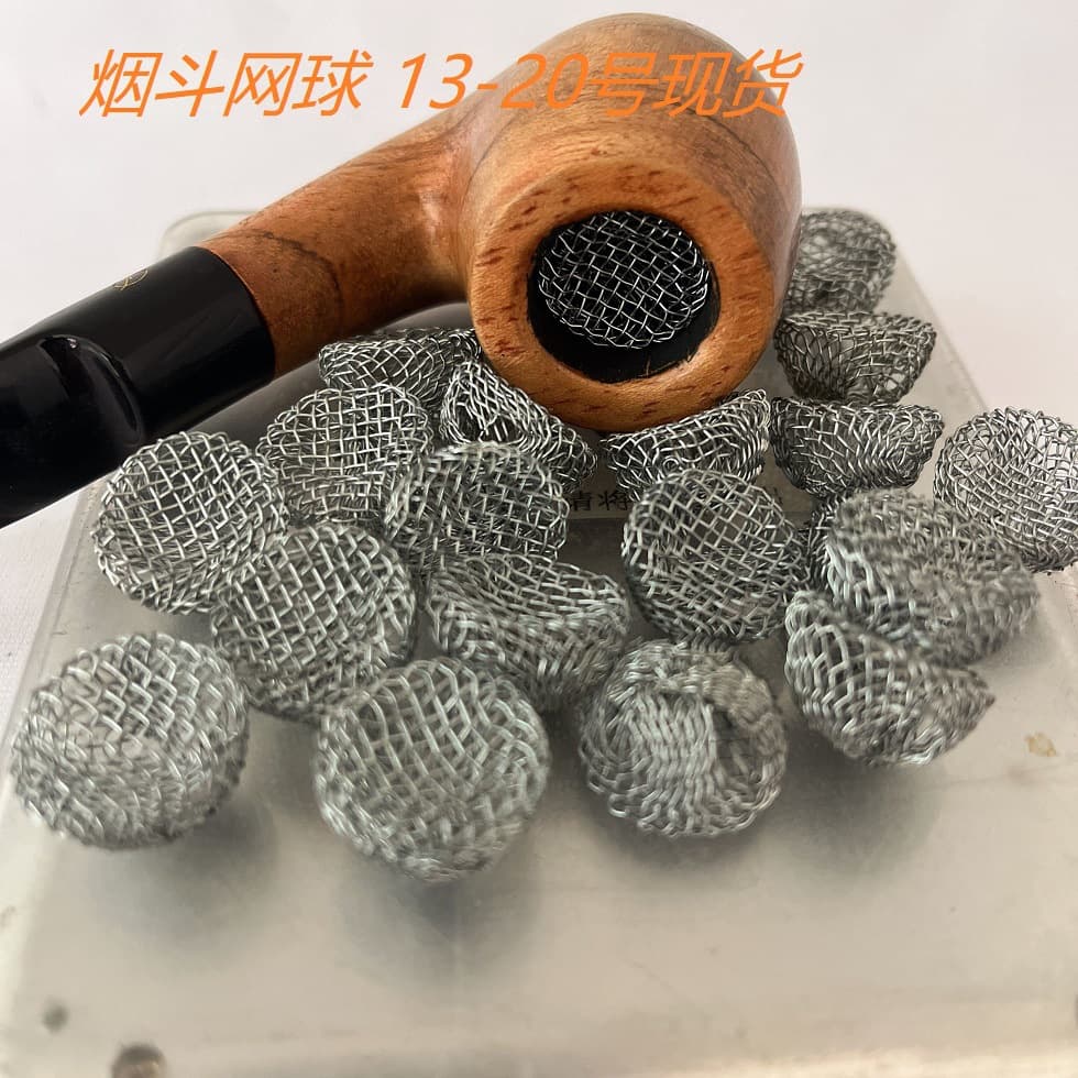 Wholesale Pipe Accessories: Pipe Combustion Aid Wire Mesh Balls, 13-20MM Multiple Sizes Available, Silver Metal Combustion Nets