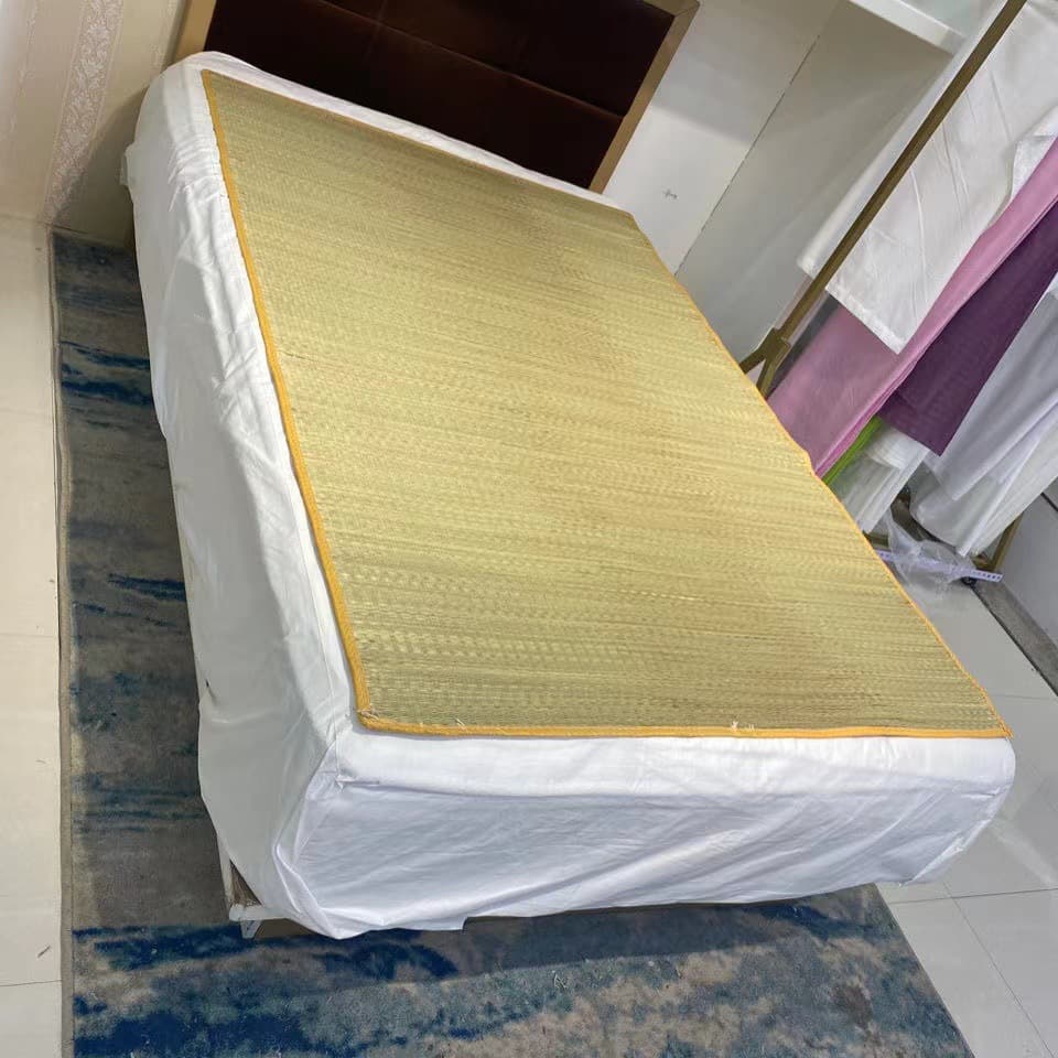 Natural Straw Mat 1.8 Double Bed 1.5m 1.2m Old-fashioned Rush Student Single Dormitory Mat 0.8m Cooling Mat