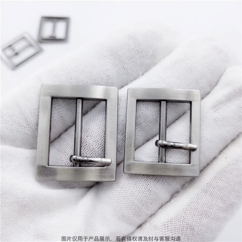 2cm pin buckle with needle, zinc alloy rectangular shoe buckle, 17mm loop backpack adjustment clasp