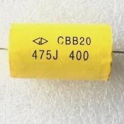 400V475J 4.7uf 10% Yellow Round Size 35*21 Feedthrough Axial Capacitor