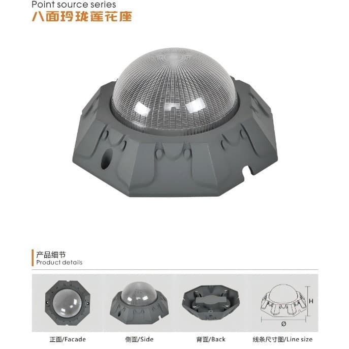 Outdoor LED Full Color Dot Light Aluminum Base Waterproof Large Billboard Amusement Park Square Street Bridge Running Light