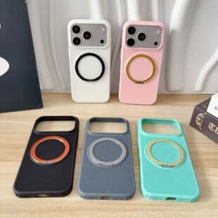 Large Hole Stand Mesh Case for Apple iPhone 17 Pro Max, 16 PM Magnetic Charging, 15 PM Anti-Drop Protective Cover