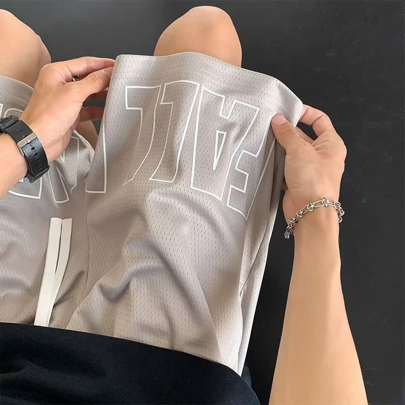 Summer Trendy Casual Shorts for Men, Loose Basketball Shorts, Fashionable Outerwear, Versatile Korean Style Mid-Length Shorts