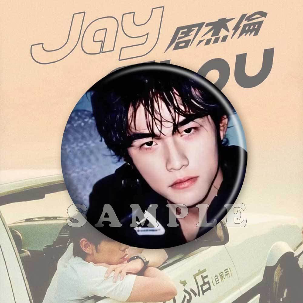 Jay Chou Peripheral Laser Badge Merchandise Celebrity Idol Support Tin Pin Brooch Decoration Gift
