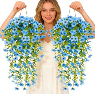 Hot Selling Artificial Violet Multicolor Hanging Vine Outdoor Garden Home Hanging Basket Balcony Living Room Decoration