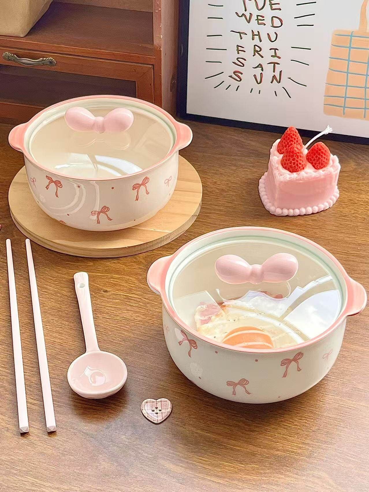 Ceramic Soup Bowl for Instant Noodles, Dormitory Student Bowl, High-Aesthetic Home Bowl, Special Free Shipping Wholesale