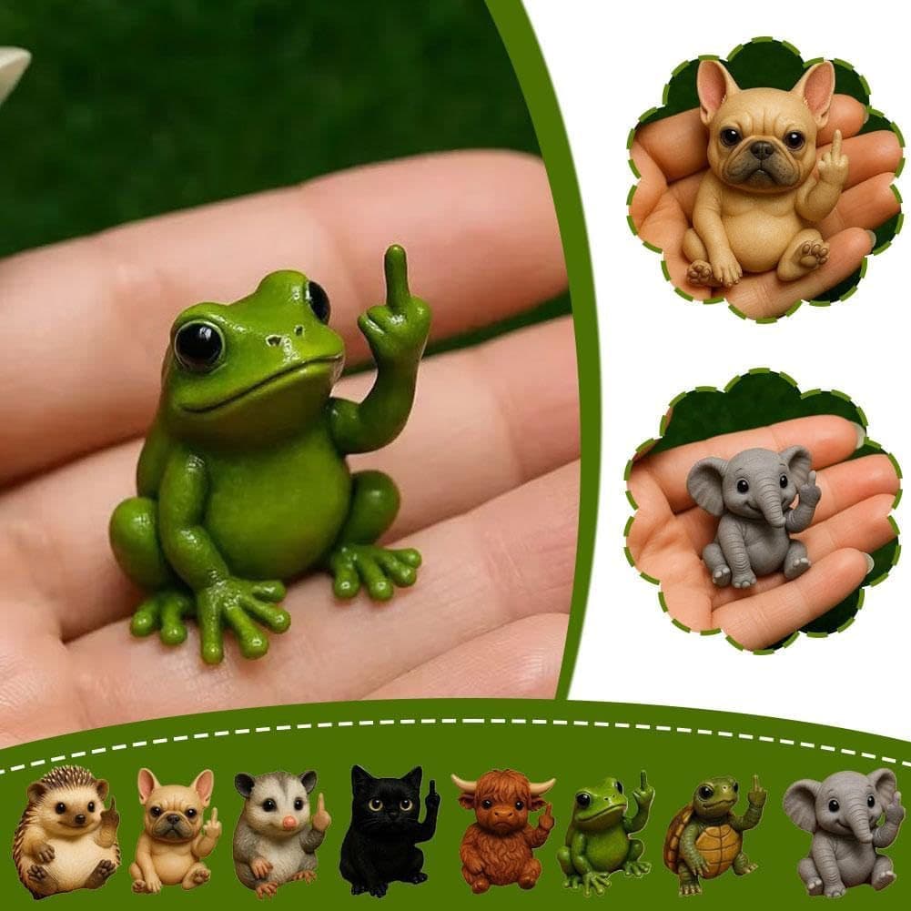 New Cross-Border Fun Mini Middle Finger Animal Statue