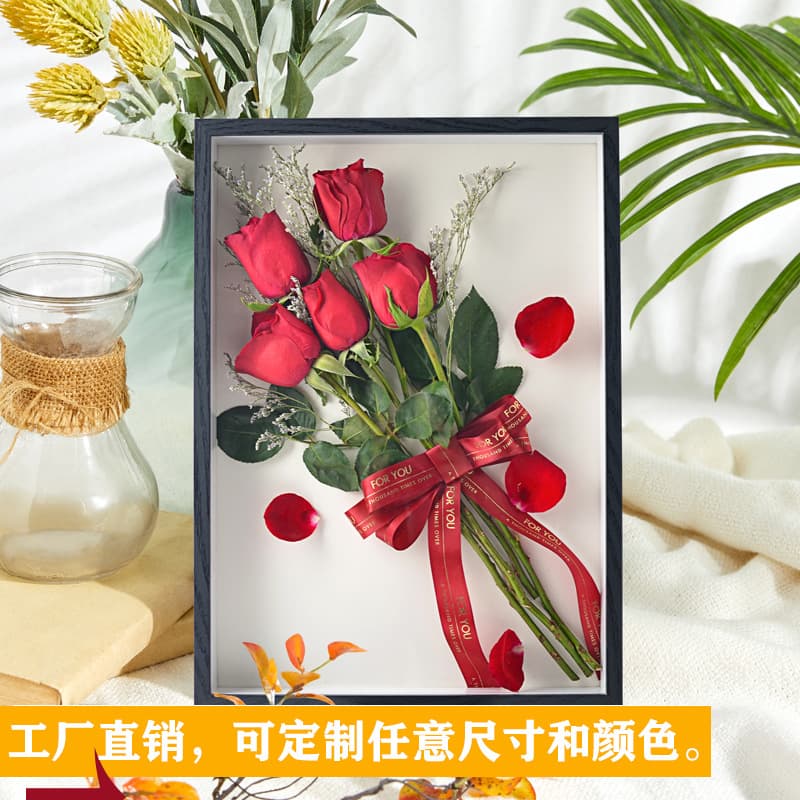 Wooden Hollow Picture Frame Dried Flower Animal and Plant Specimen Frame DIY Handmade Craft Picture Frame Wholesale Custom Creative House