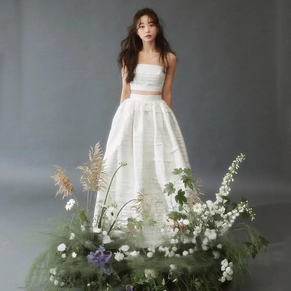 European and American cross-border light wedding dress set, designed with temperament, elegant engagement gown, Korean-style travel photography dress, vintage feel