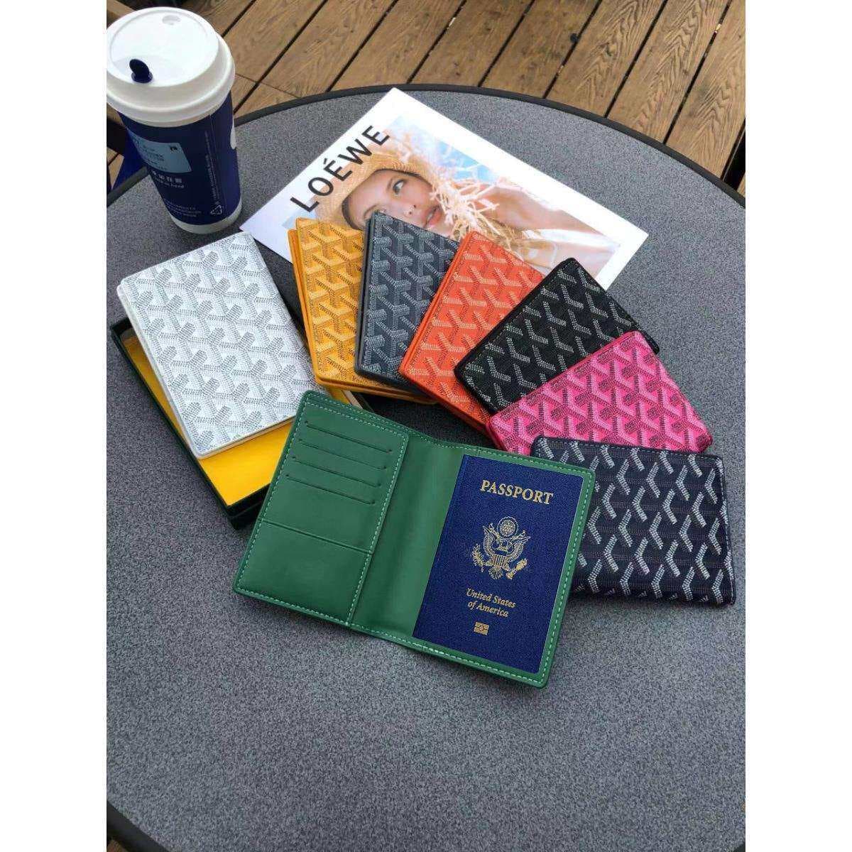 Aircraft Anti-Magnetic Passport Holder Luggage Tag Set Flight Premium Leather Business Ticket Holder Suitcase Identification Card Case