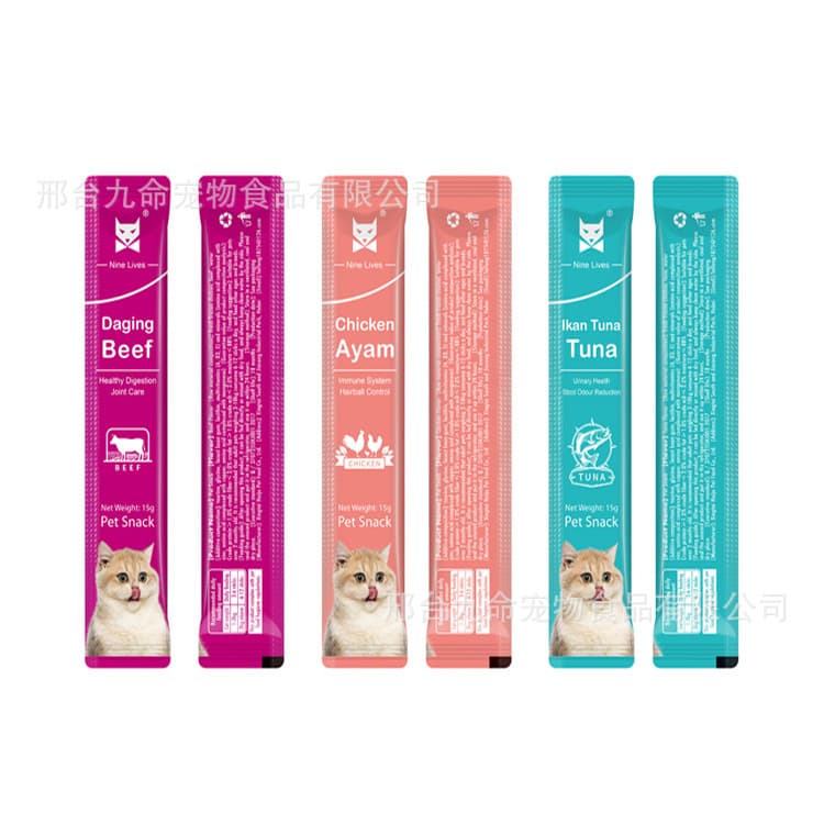 Cat Strips Wholesale Kitten Snacks Cat Strips Nutrition Cream Cat Food Dried Fish Salmon Tuna Fattening Kitten into a Cat