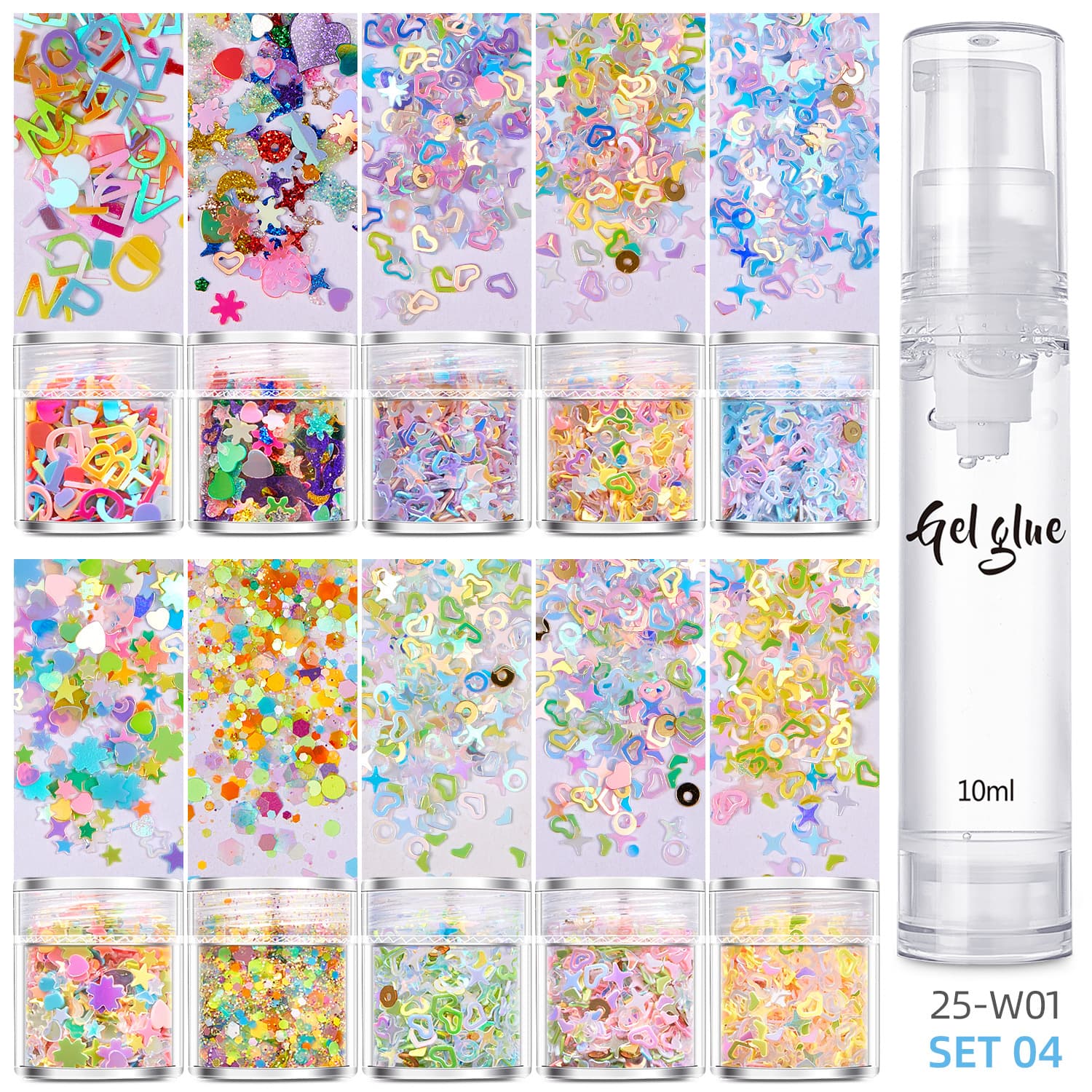 Amazon Hot Selling Nail Art Glitter Sequins Gradient Gel Tattoo Nail Polish DIY