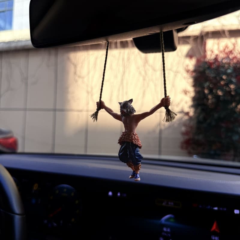 Inosuke Luffy Car Hanging Ornament Interior Rearview Mirror Decoration Creative Atmosphere Car Accessories Wholesale Free Shipping