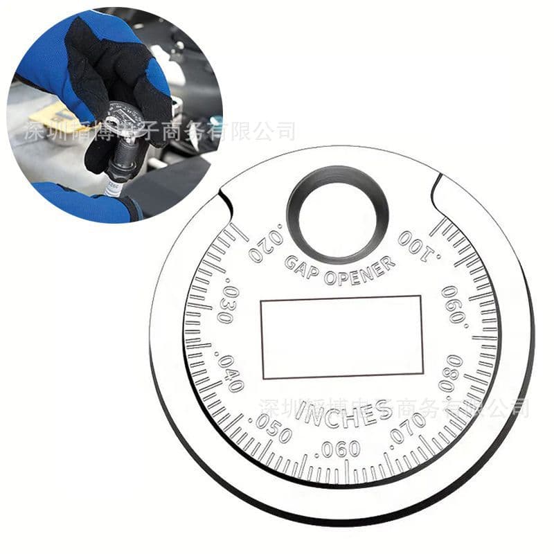Spark Plug Gap Measuring Tool 0.6-2.4mm Coin-Shaped Spark Plug Gauge Automotive Repair Tool