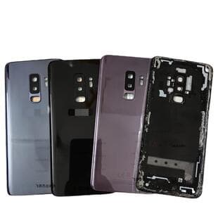 For Samsung S9+ Battery Cover G9600 Middle Frame G9650 Glass Back Cover G965F Rear Housing G960 Removed