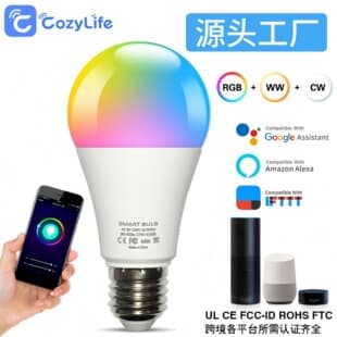 WIFI Bulb Cozylife Smart LED Light Alexa Voice 9W RGB Bulb APP Control