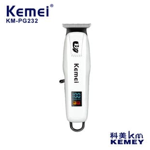 Kemei Electric Hair Clipper KM-PG232 Mini Portable Hair Trimmer with Digital Display, Professional Clipper for Wholesale, Cross-border