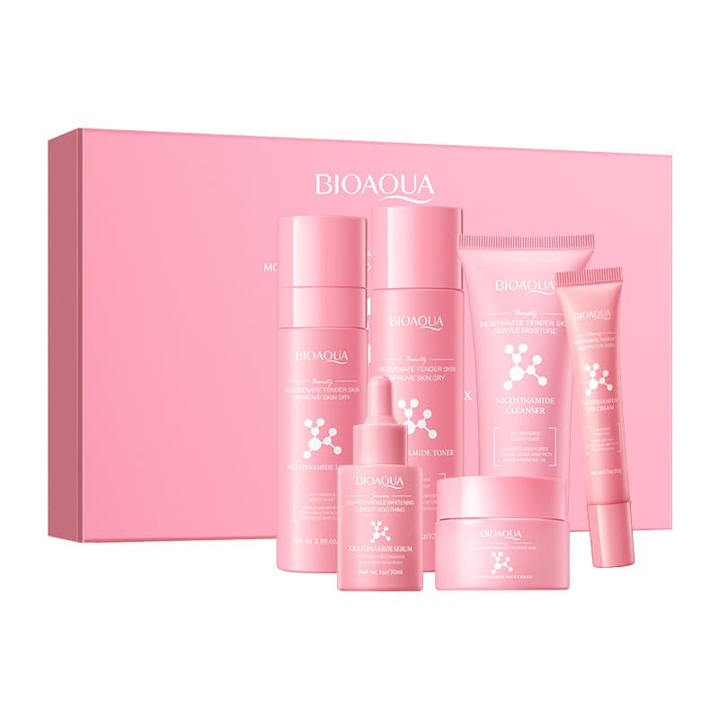 All-English Cross-Border In-Stock 6-Piece Set Shangduo Hydrating Moisturizing Skincare Gift Box Factory Wholesale