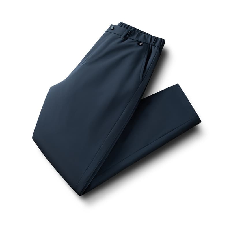 Winter Goose Down Pants for Men, Versatile Elastic Suit-Style Down Pants, Young and Middle-Aged Cold Protection Warm Work Pants Thickened Warm