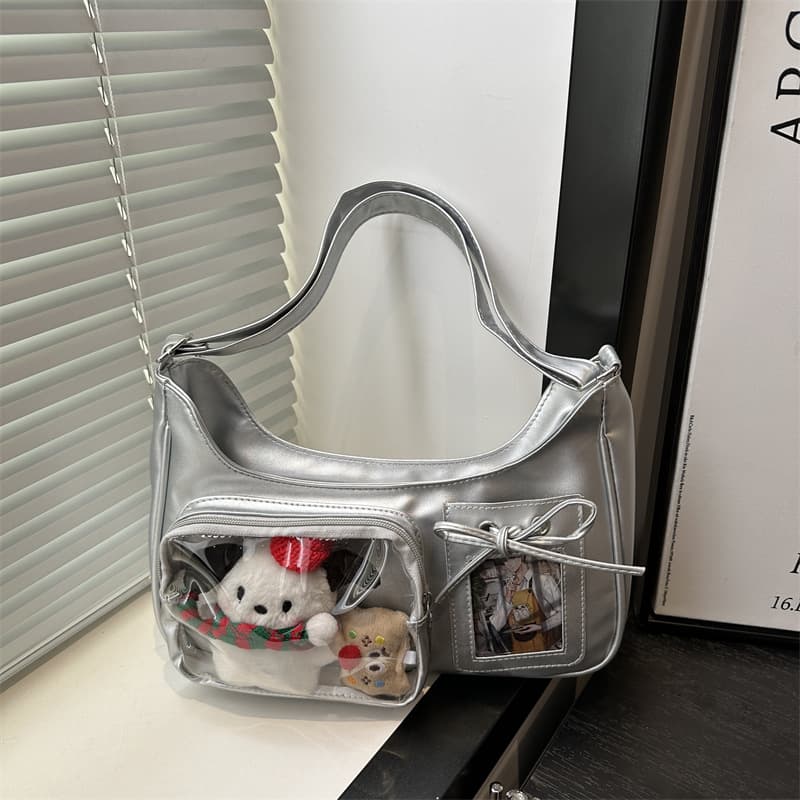 Cross-border girls' two-dimensional pain bag student party large-capacity transparent crossbody bag small food size commuting shoulder bag