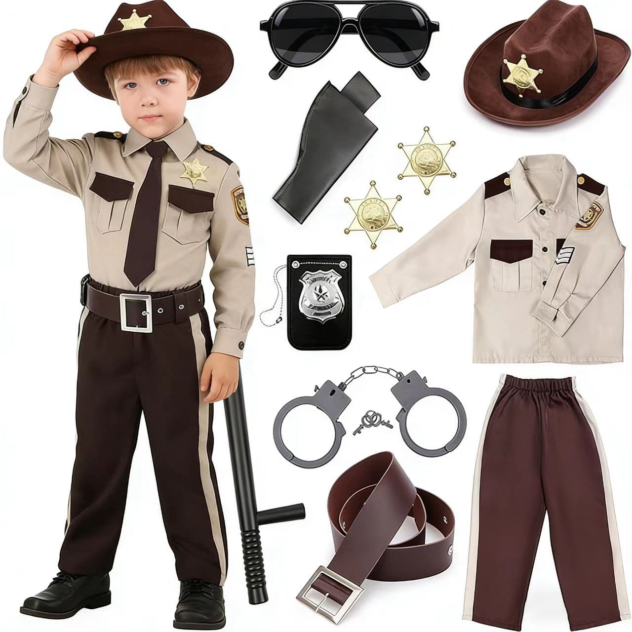 Children's police uniform suit Halloween cosplay role-play performance costume cross-border party costume manufacturer
