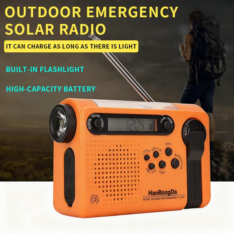 HRD900 Radio Disaster Preparedness Full-band Solar Charging Illumination Portable Radio