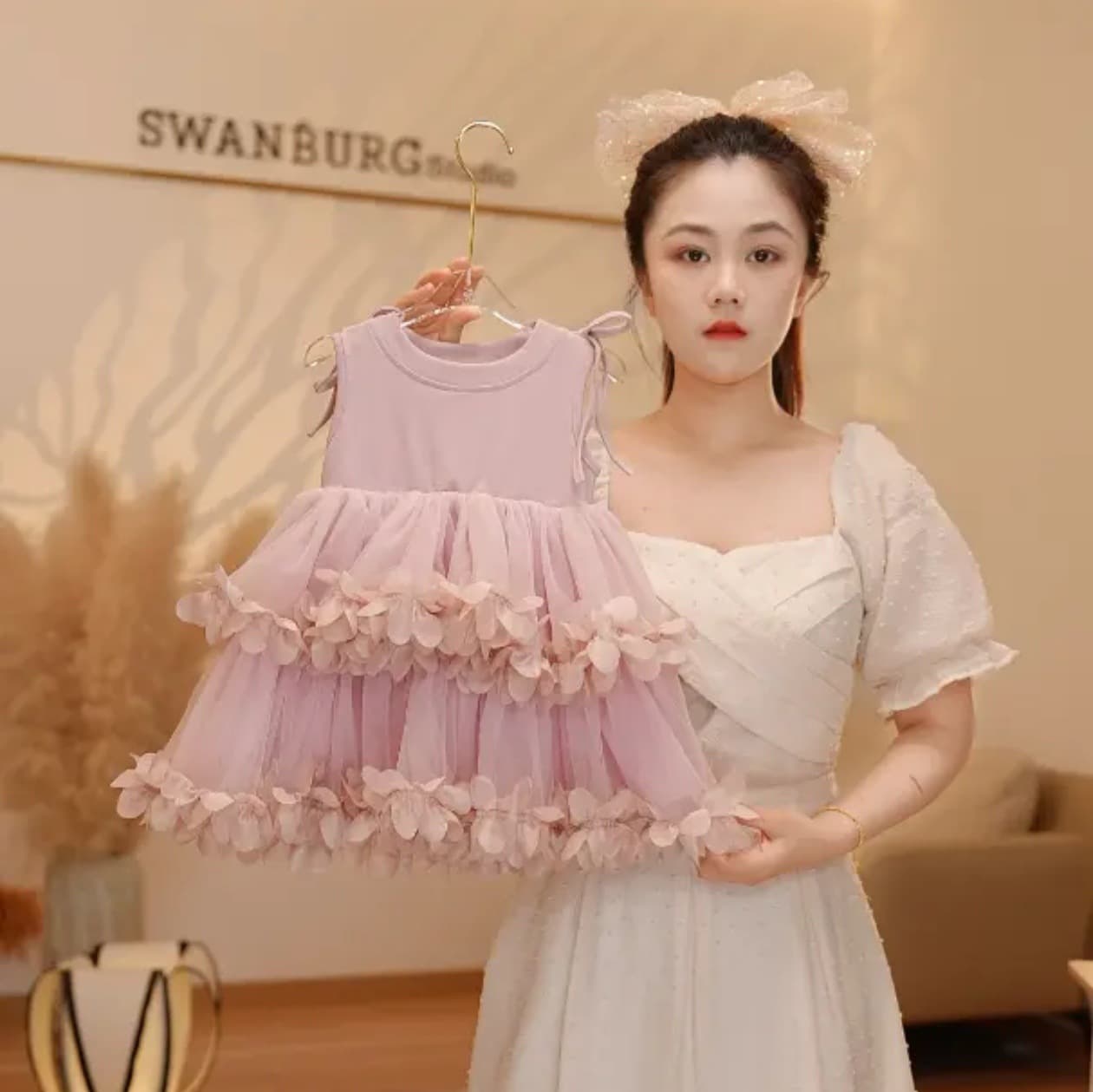 Girls' Floral Princess Dress Sweet and Stylish Vest Dress Cake Tutu Skirt Fashionable Little Girls' Clothing