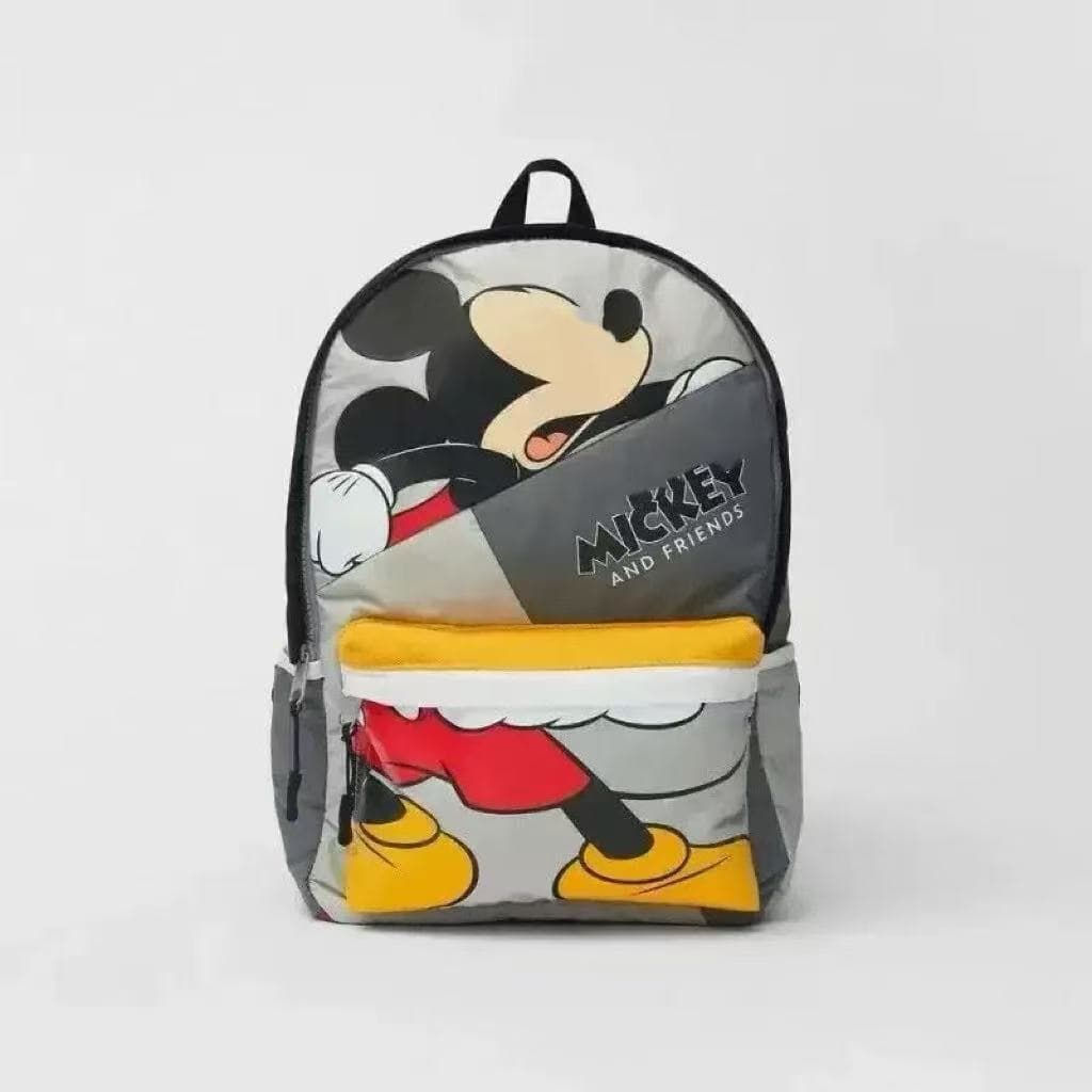 Unisex Mickey Mouse Backpack School Bag Children's Bookbag Dual Shoulder Canvas Bag Cute Design Polyester Lining Daily Use