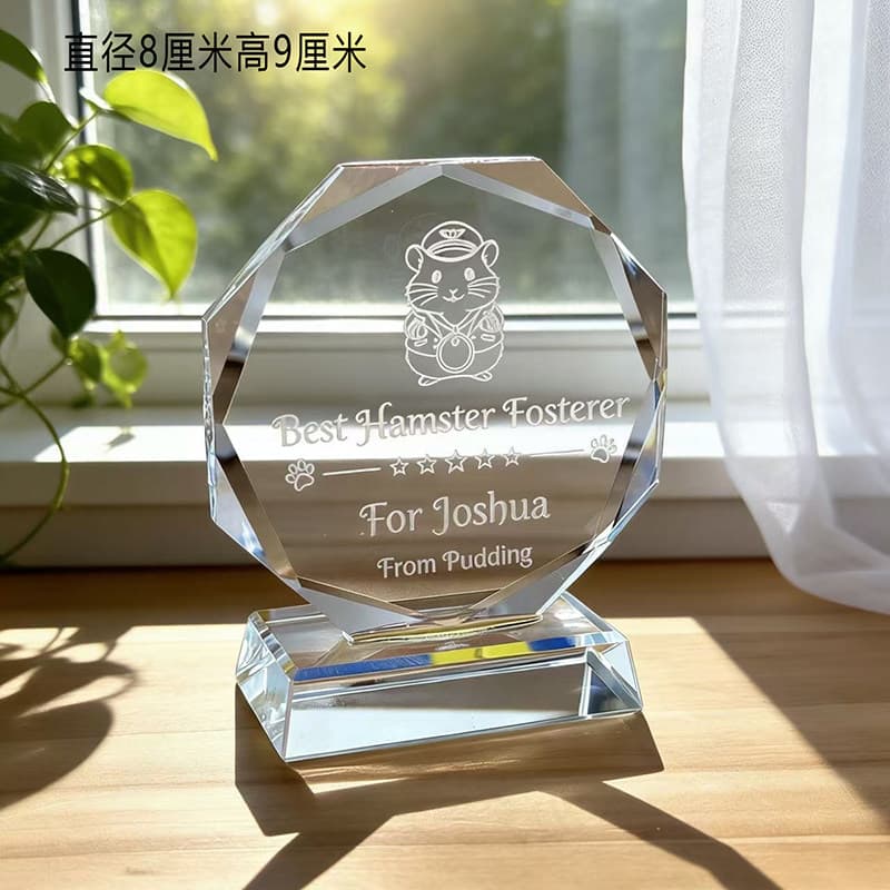 Custom Creative Crystal Trophy for Reading Challenge, Children, Students, Kindergarten Sports Day, Graduation Souvenir Mini Trophy