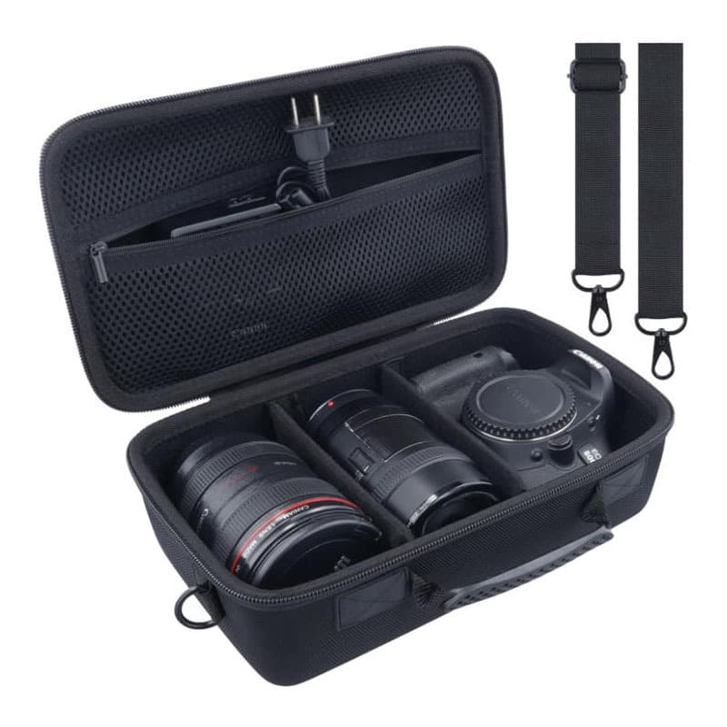 Hard Shell Camera Carrying Case for Canon EOS Rebel T7 DSLR Camera Protective Bag