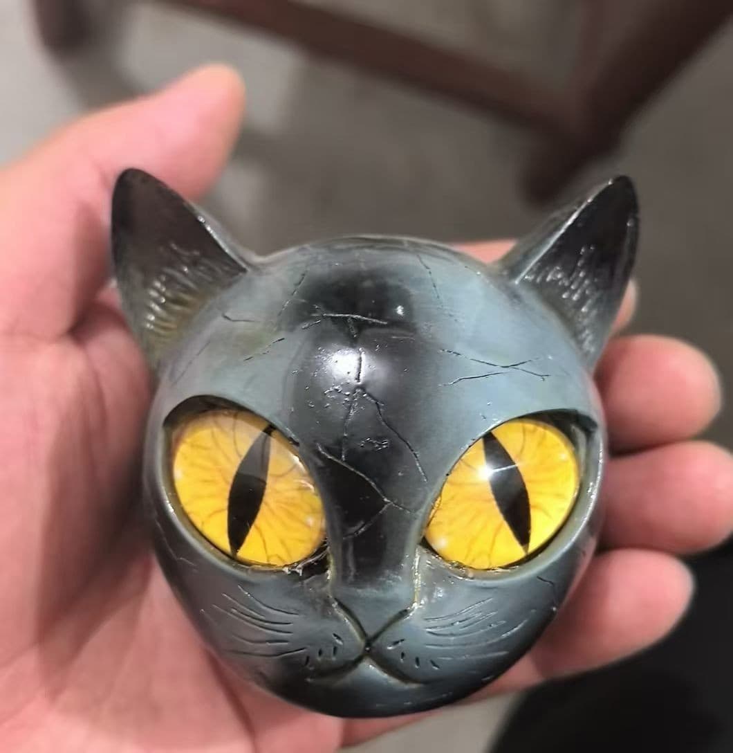 Cross-border Luxury Cat Stone Sculpture Resin Ornament