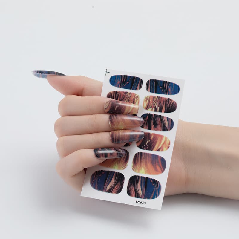 Meiko cross-border smudged nail art stickers 12 finger stickers European and American Amazon nail stickers wholesale manufacturers full supply supply stickers