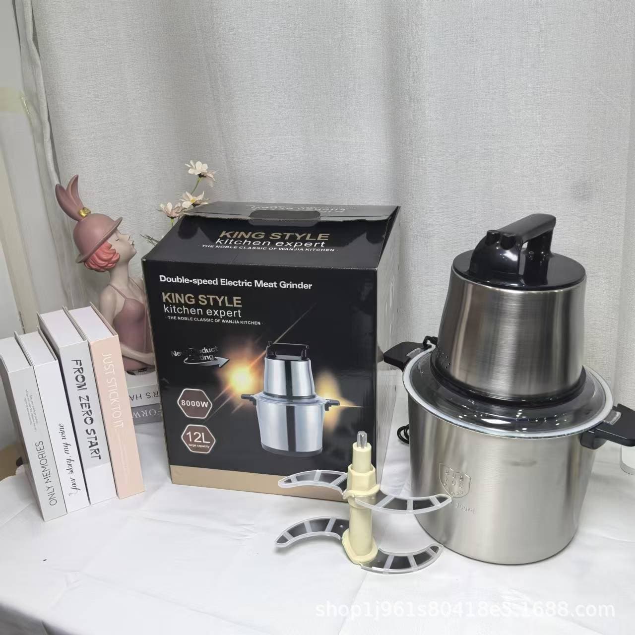 Fufu Machine 12L Meat Grinder, Household Electric Small Multifunctional Meat Chopper, Vegetable Chopper, Blender